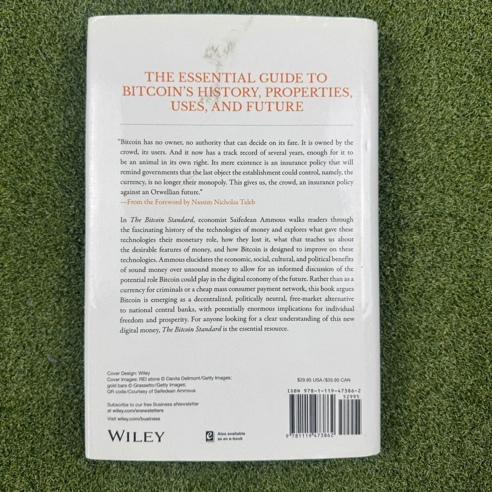 The Bitcoin Standard‎ Saifedean Ammous HC Wiley 2018 Finance